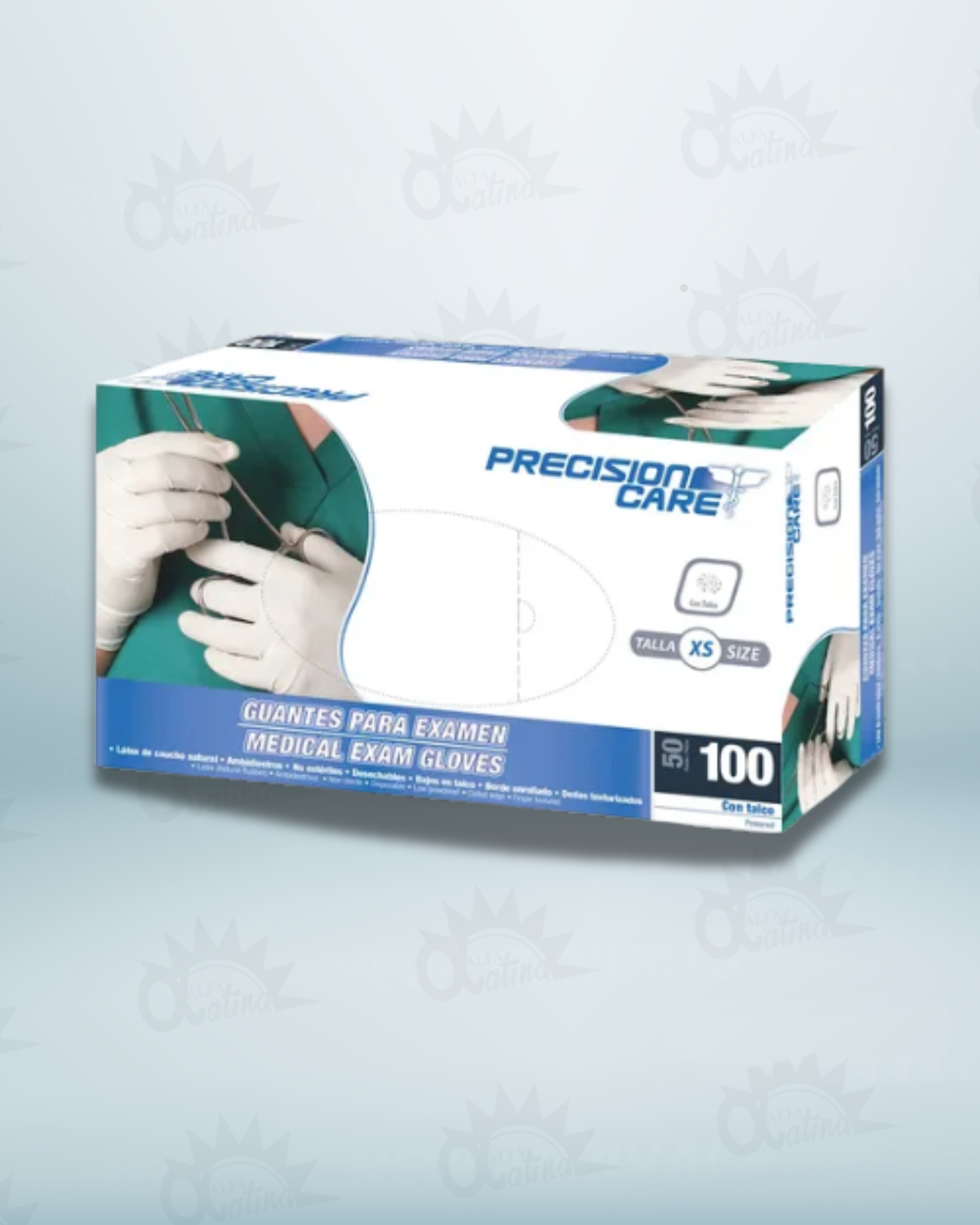 GUANTES DE LATEX TALLA M. CAJA X 100 UND
